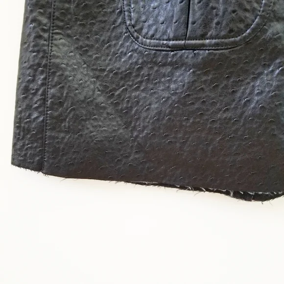 BLANK NYC Hustler Faux Ostrich Leather Mini Skirt - Picture 5 of 8